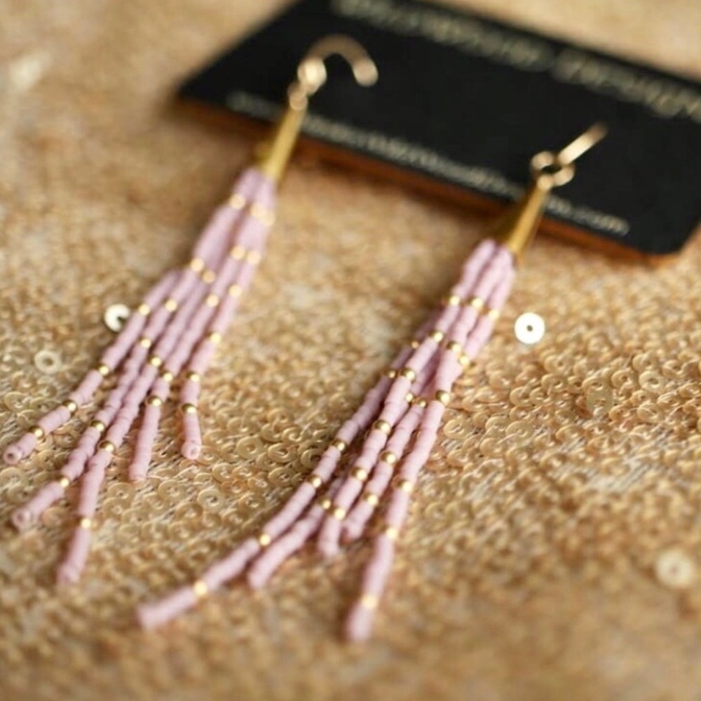Mini Genevive seed bead earrings